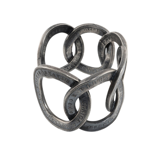 North Works Dollar Loop Silver Bangle detail view