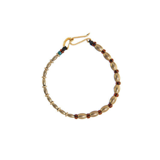 North Works Bronze Bead Bracelet detail view