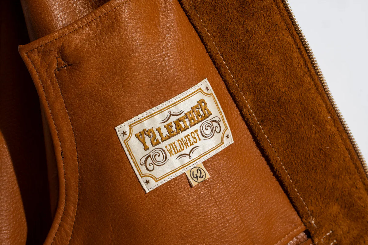 Y’2 LEATHER WJ-07 steer roughout and saddle horse Western jacket