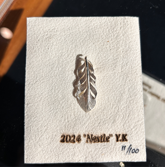 Yusuke Kosaka Works “Cuddle / Nestle” Silver Feather Pendant