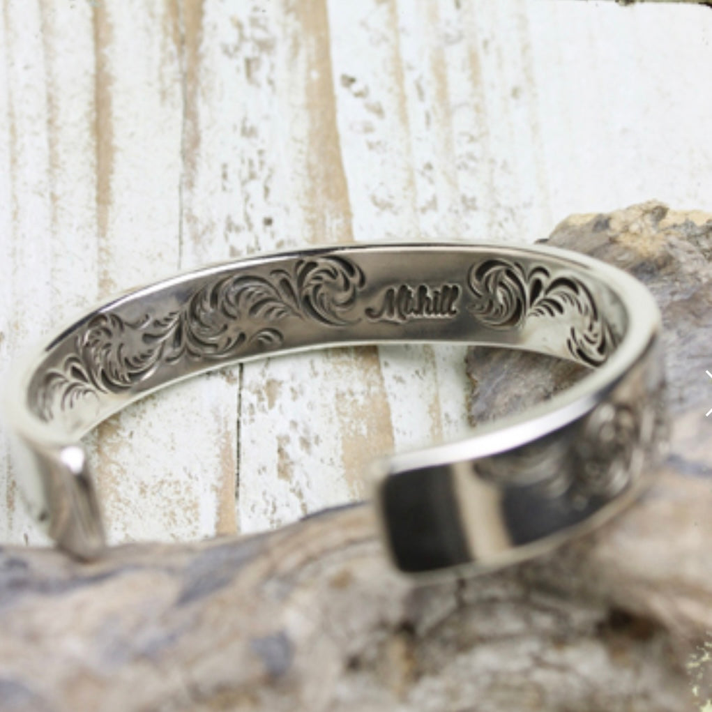 Mt.hill 12mm Arabesque Cuff with 18K Gold “The Sun”