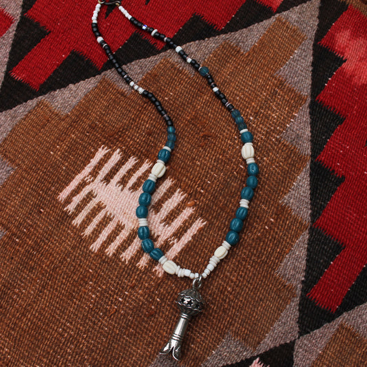 Mt.hill Squash Blossom Beads Necklace