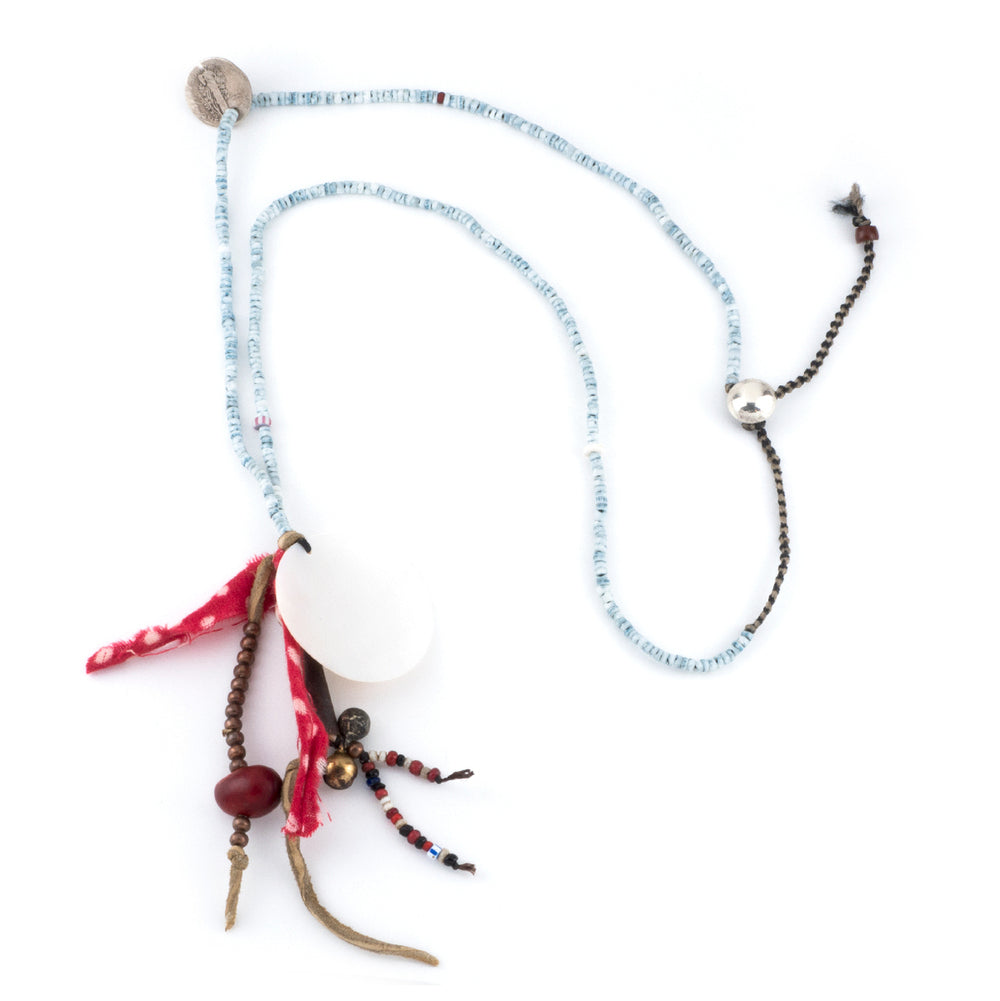 North Works Baby Blue Shell Necklace & Bracelet alternate view