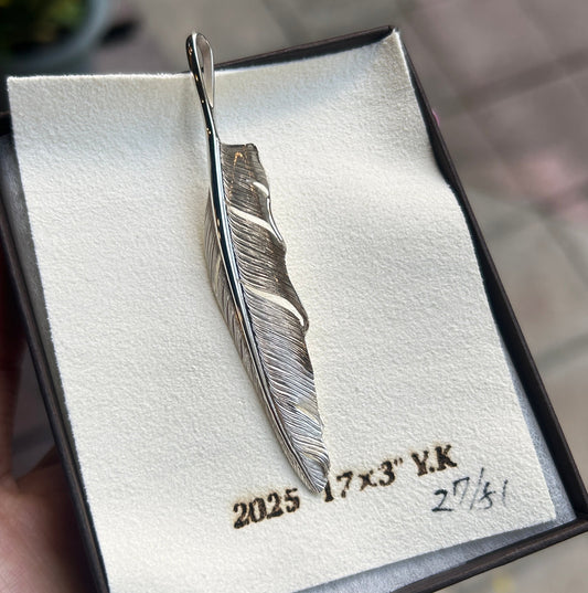 Yusuke Kosaka Works “17x3” Silver Feather Pendant