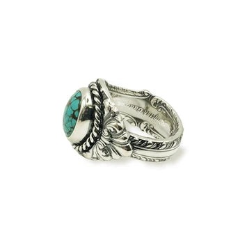 BLIND MAN TOGS turquoise vintage sterling silver spoon ring