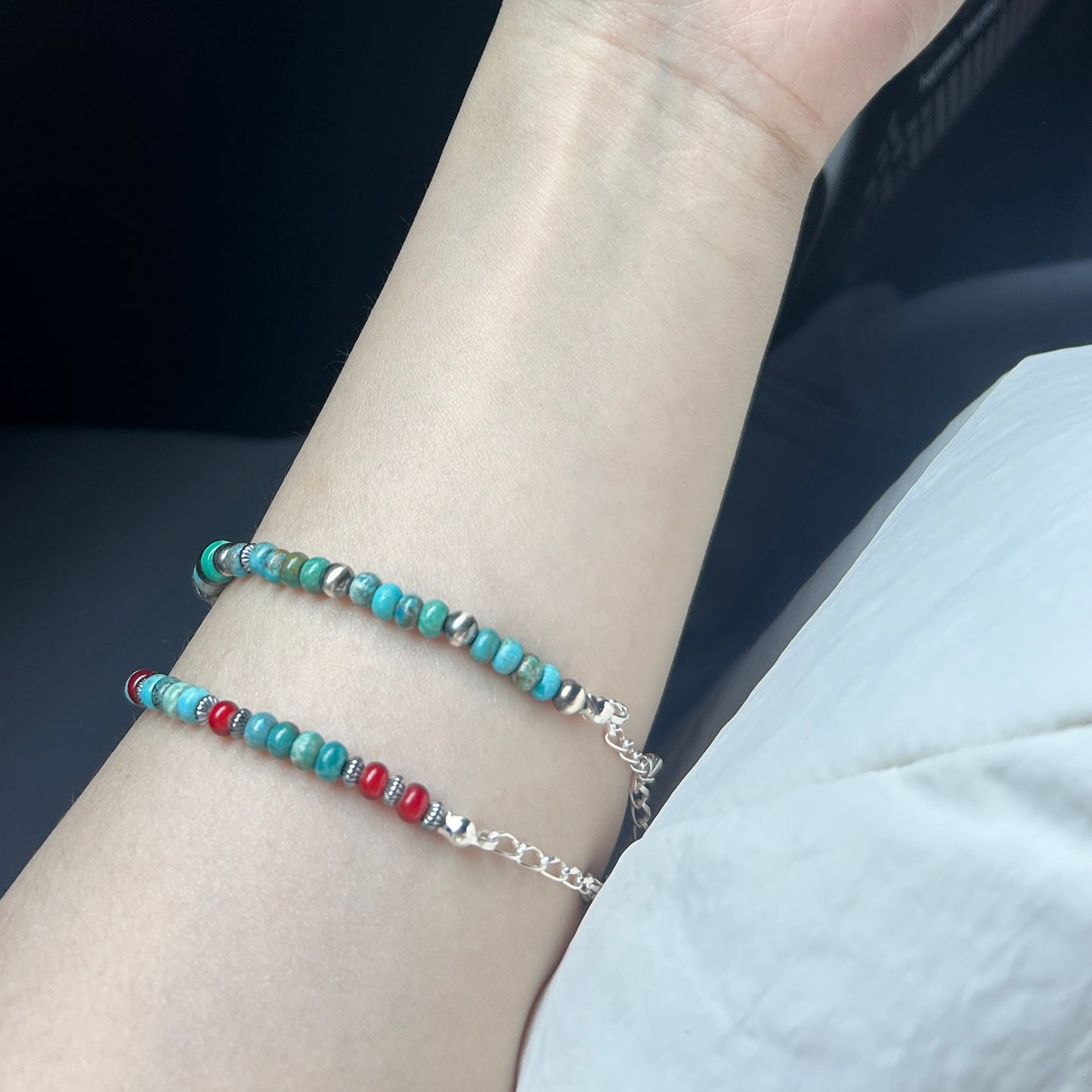 Handmade Turquoise Bracelet | Elegant Silver Jewelry | ALLY