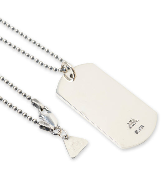BLIND MAN TOGS Mosaic dog tag necklace in vintage sterling silver