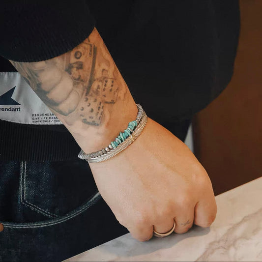 Sterling Silver Turquoise Bracelet | Handmade by ALLY