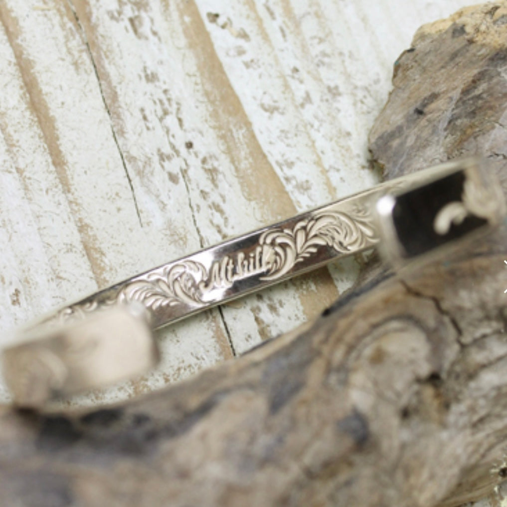 Mt.hill 8mm Arabesque Cuff with 18K Gold “The Sun”