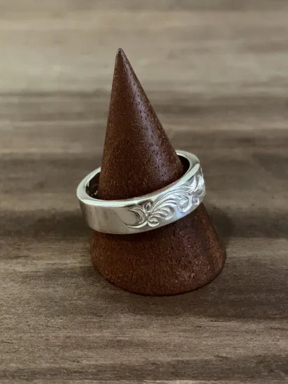 Dear Blossom basic arabesque sterling silver ring
