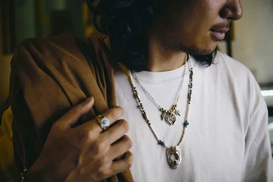 Dear Blossom turquoise eagle pendant necklace