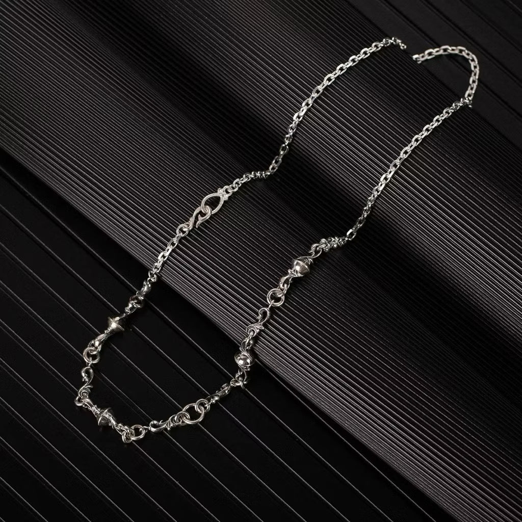 Dear Blossom Arabesque Squash Blossom Sterling Silver Necklace