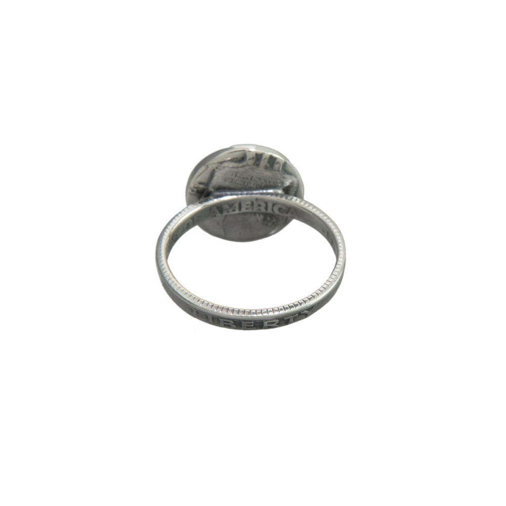 North Works N-656 Smile Silver Coin Ring alternate view