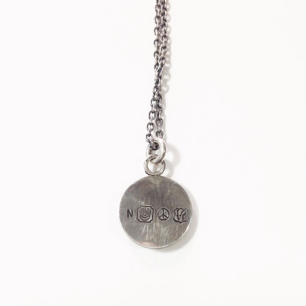 North Works N-409 Turquoise Medicine Wheel Coin Necklace detail view