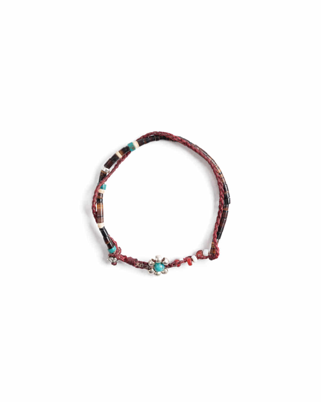 North Works D-819 Silver Flower Bead Bracelet alternate view