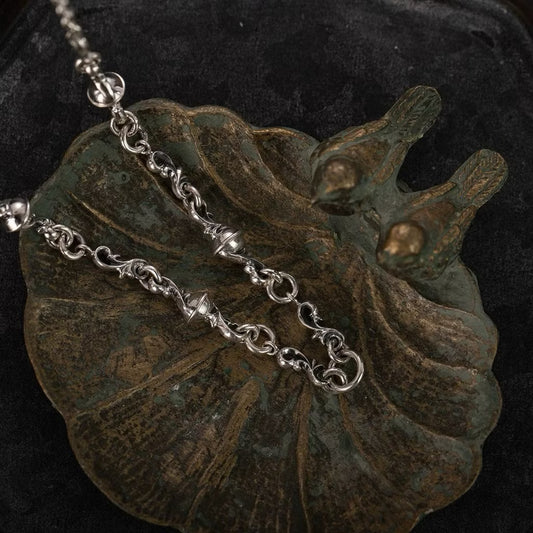 Dear Blossom Arabesque Squash Blossom Sterling Silver Necklace