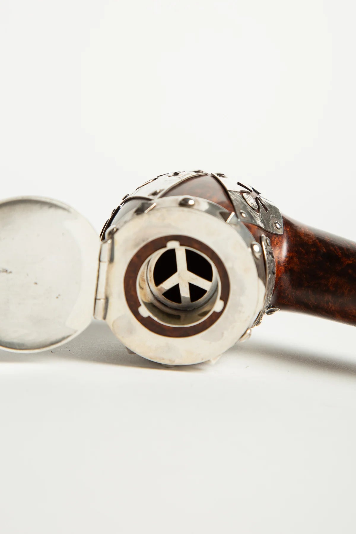 BLIND MAN TOGS antique Tsuge pipe with upcycled silver cutlery