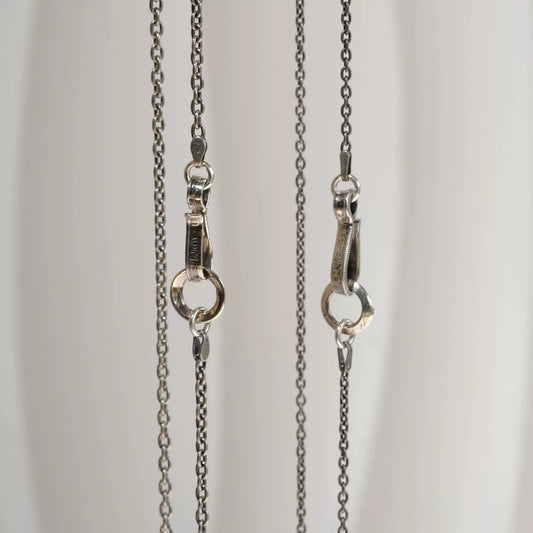 North Works Remade Coin Hook Silver Chain Necklace detail view