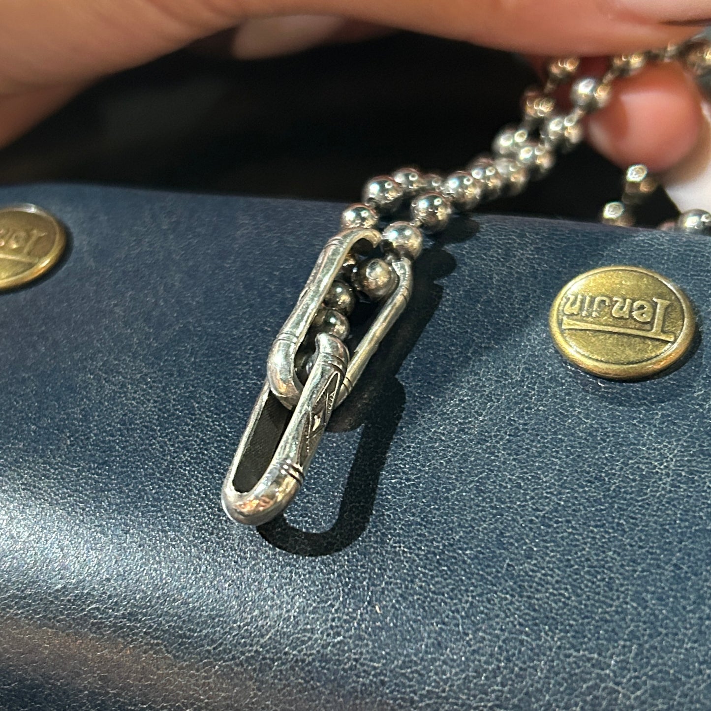 Mt.hill Hand-Stamped Sterling Silver Dog Tag Pendant Necklace