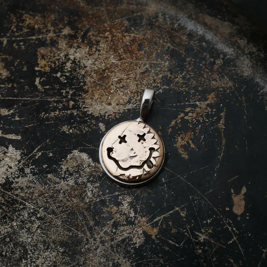 North Works N-629 Nirvana Smile Coin Necklace detail view