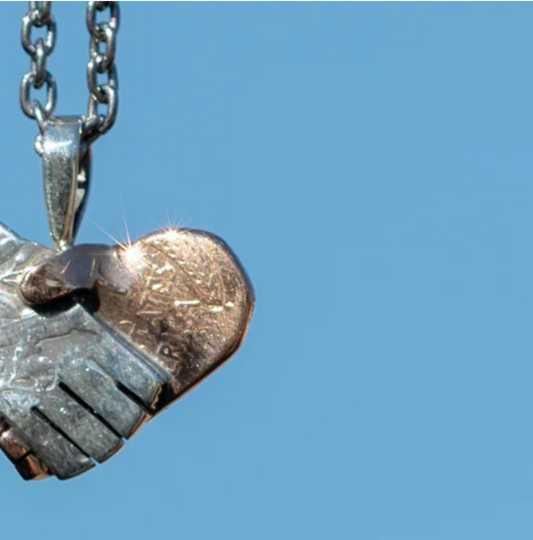 North Works Inner Peace Vintage Coin Necklace detail view