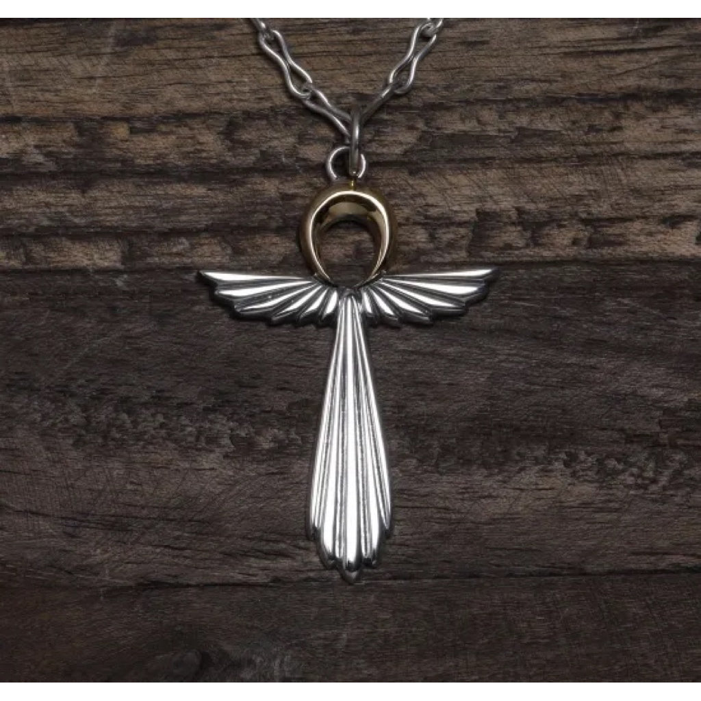 Dear Blossom Angel Ankh Cross Pendant detail 3