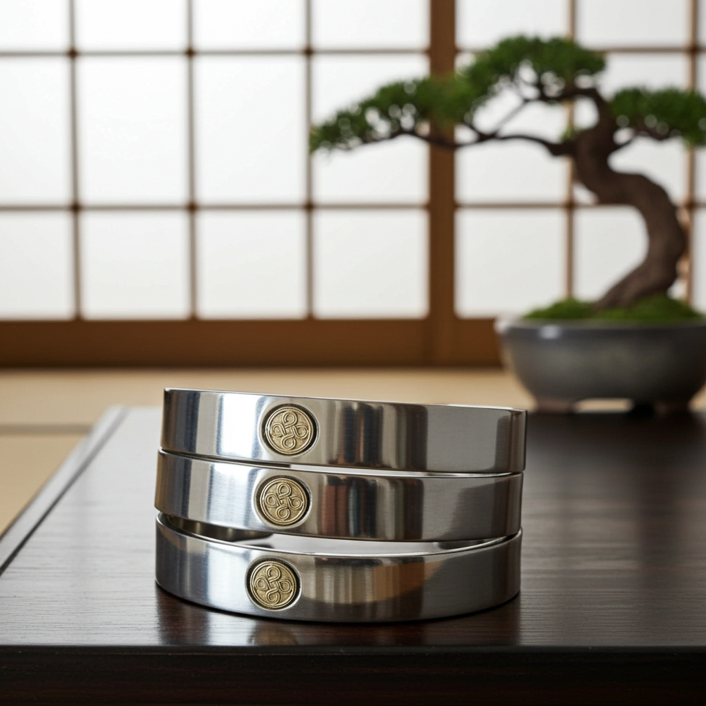 CHOLOS Signet Bangle with 18k logo