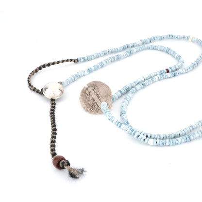 [North Works] Baby Blue Shell Necklace/Bracelet