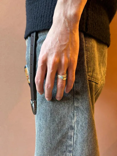 [Dear Blossom] Rainbow Opal Feather Ring