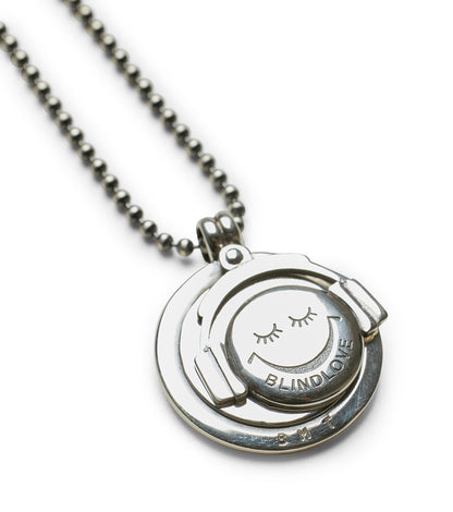 [Blind Man Togs] BLIND LOVE "St Christopher & Peace" Double Sided Necklace - 18ct gold/925 sterling silver mom