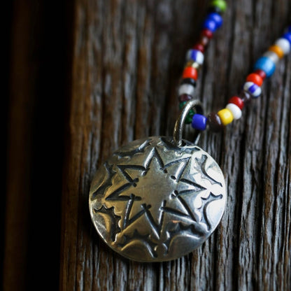 [Kazoo] Beaded Necklace- 925 Sterling Silver/ Kingman Turquoise Stone, Japanese Artisan Jewelry