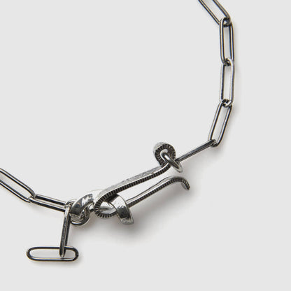 [North Works]  Turquoise Stone Silver chain Bracelet/Anklet N-317