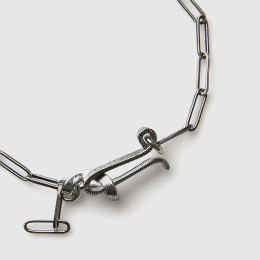 [North Works]  Turquoise Stone Silver chain Bracelet/Anklet N-317