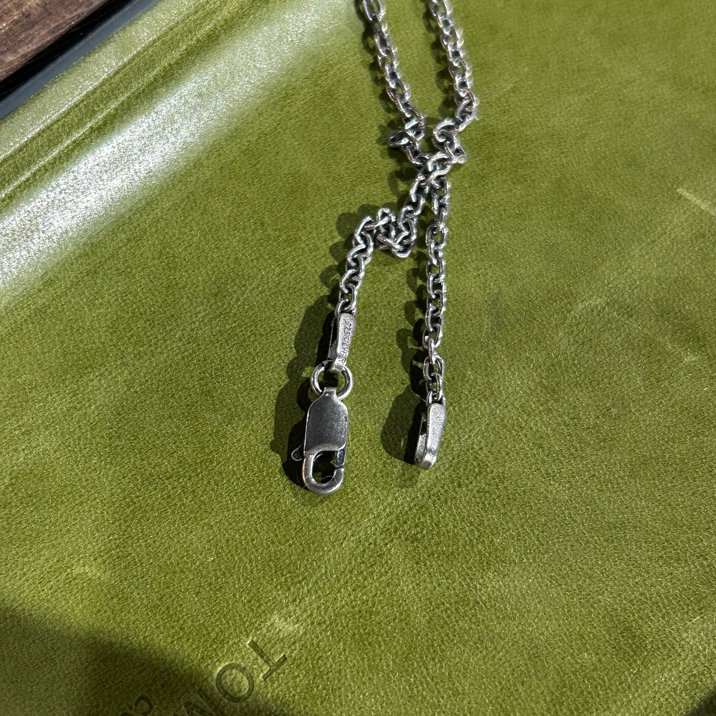 [North Works] Gem Tear Drop Necklace- vintage coin made