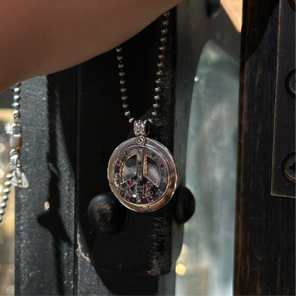 [Blind Man Togs] Reversible Vintage Medallion necklace/pendant- 925 sterling silver