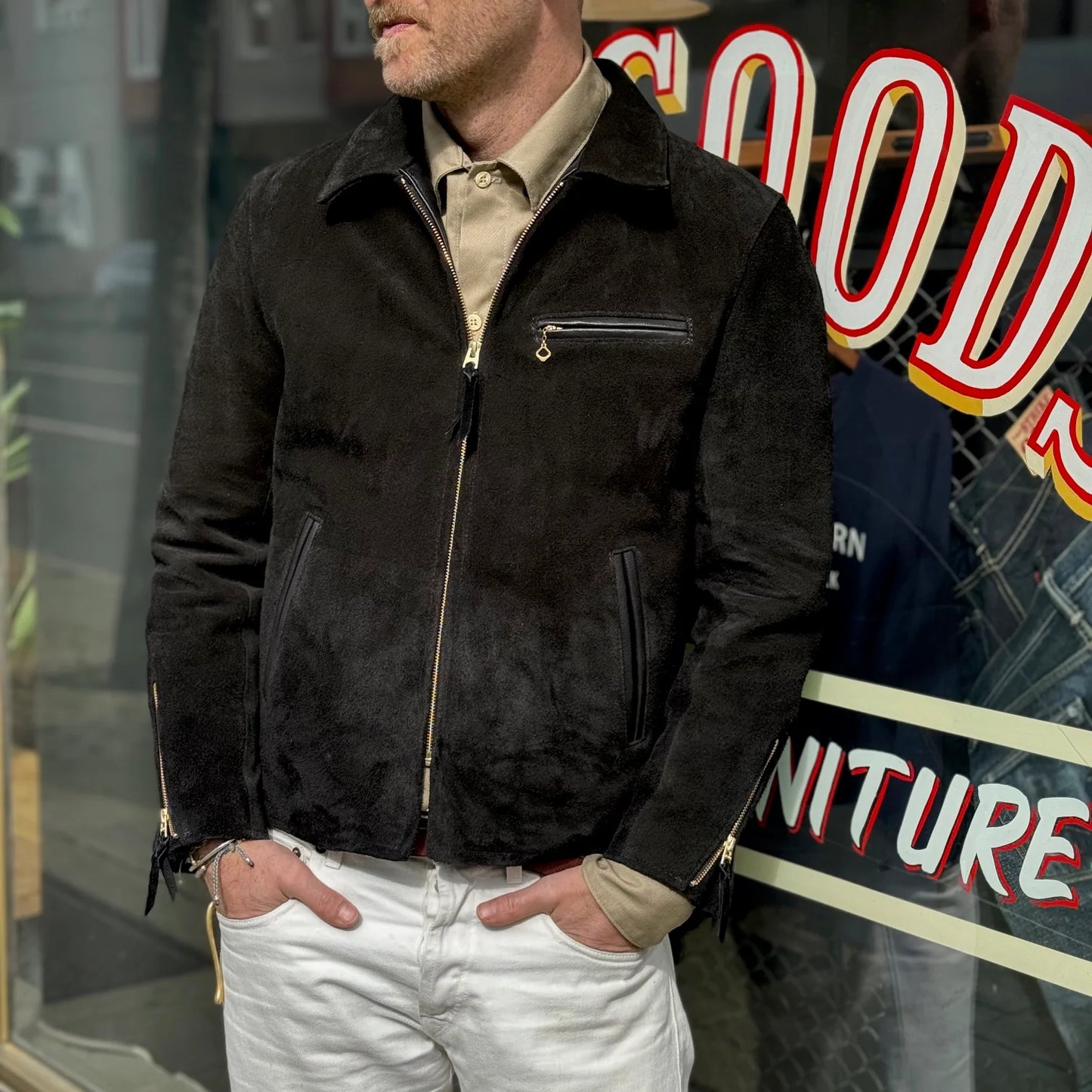[Y’2 Leather] TR-65 Steer Roughout Single Riders Jacket