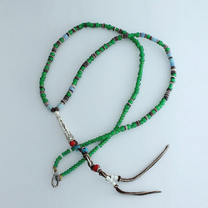 [Mt.hill] Cone Necklace Beads Leather Cord