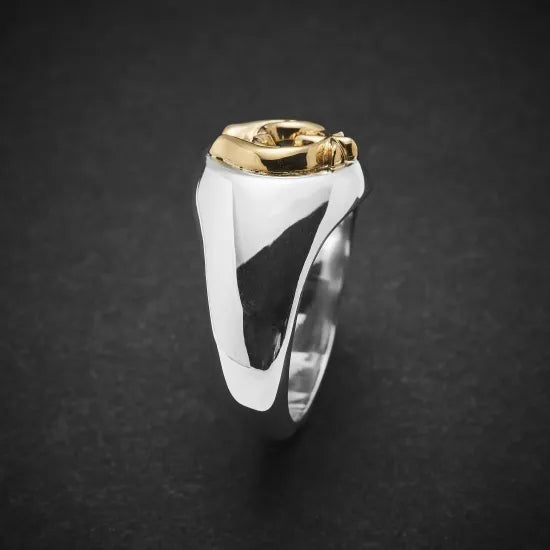 [Dear Blossom] 18ct Gold Naja Sterling Silver Signet Ring