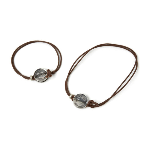 [North Works] Vintage Silver Coin Bracelet N-244