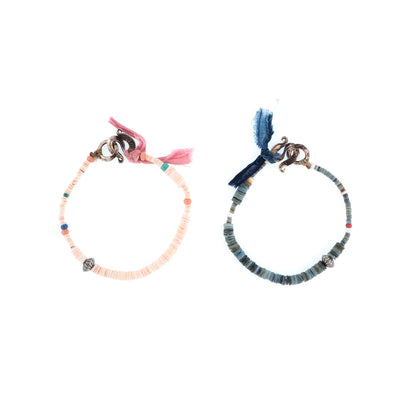 [North Works] Indigo Beads Bracelet D-711