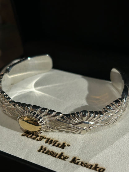 [Yusuke Kosaka Works] “Wish” Gold top Bangle
