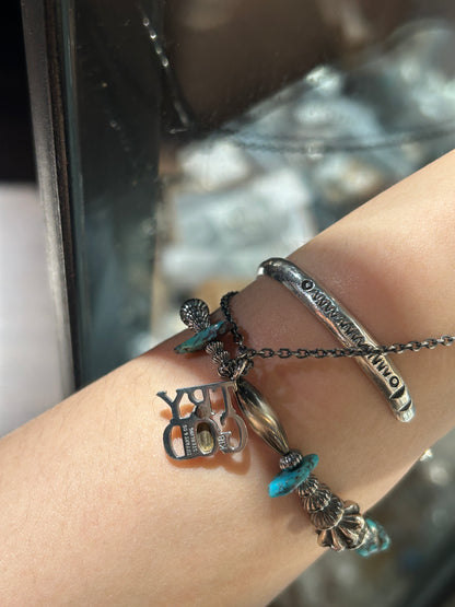 [Blind Man Togs] Smiley Try God necklace- 18ct gold/925 sterling silver