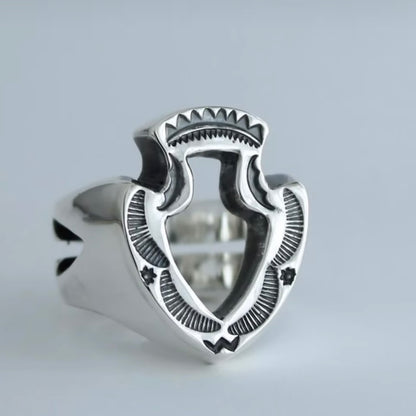 [Mt.hill] Arrow Signet Ring- 925 Sterling Siver/ Artisan Jewellry