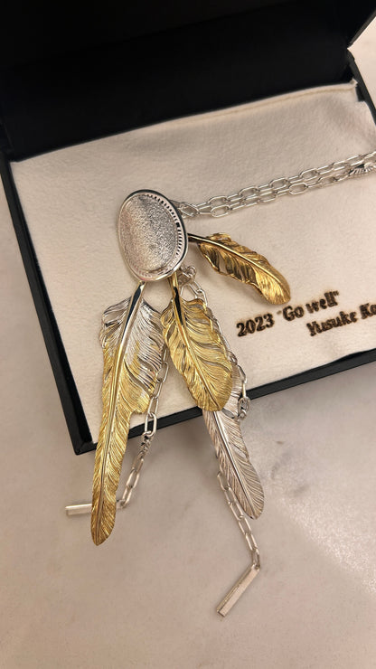 [Yusuke Kosaka] "Go Well" Silver Feather Pendant