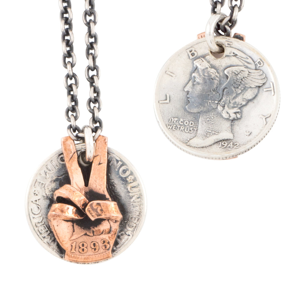 [North Works] N-601 Antique Coin Pendant Necklace