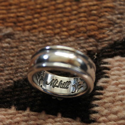 [Mt.hill] Prairie Rose with Blue Sapphire Plain Ring