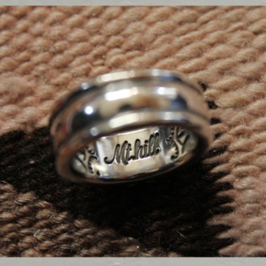 [Mt.hill] Prairie Rose with Green Emerald Plain Ring