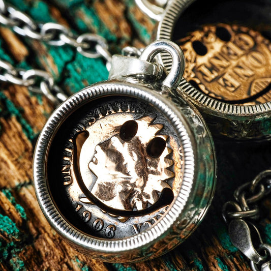 North Works N-249 Penny Smile Quarter Coin Necklace alternate view