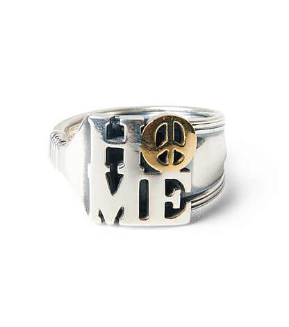 [Blind Man Togs] HOME Ring- vintage silver spoon, 18ct Gold