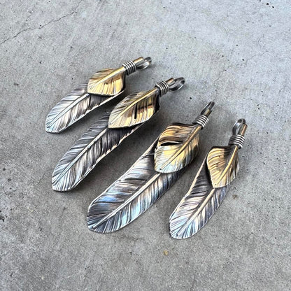 [CHOLOS] Upper 18k Feather Pendant
